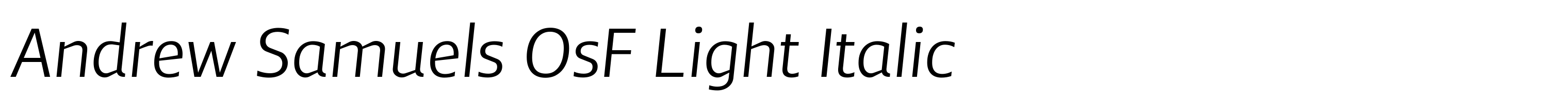 Andrew Samuels OsF Light Italic